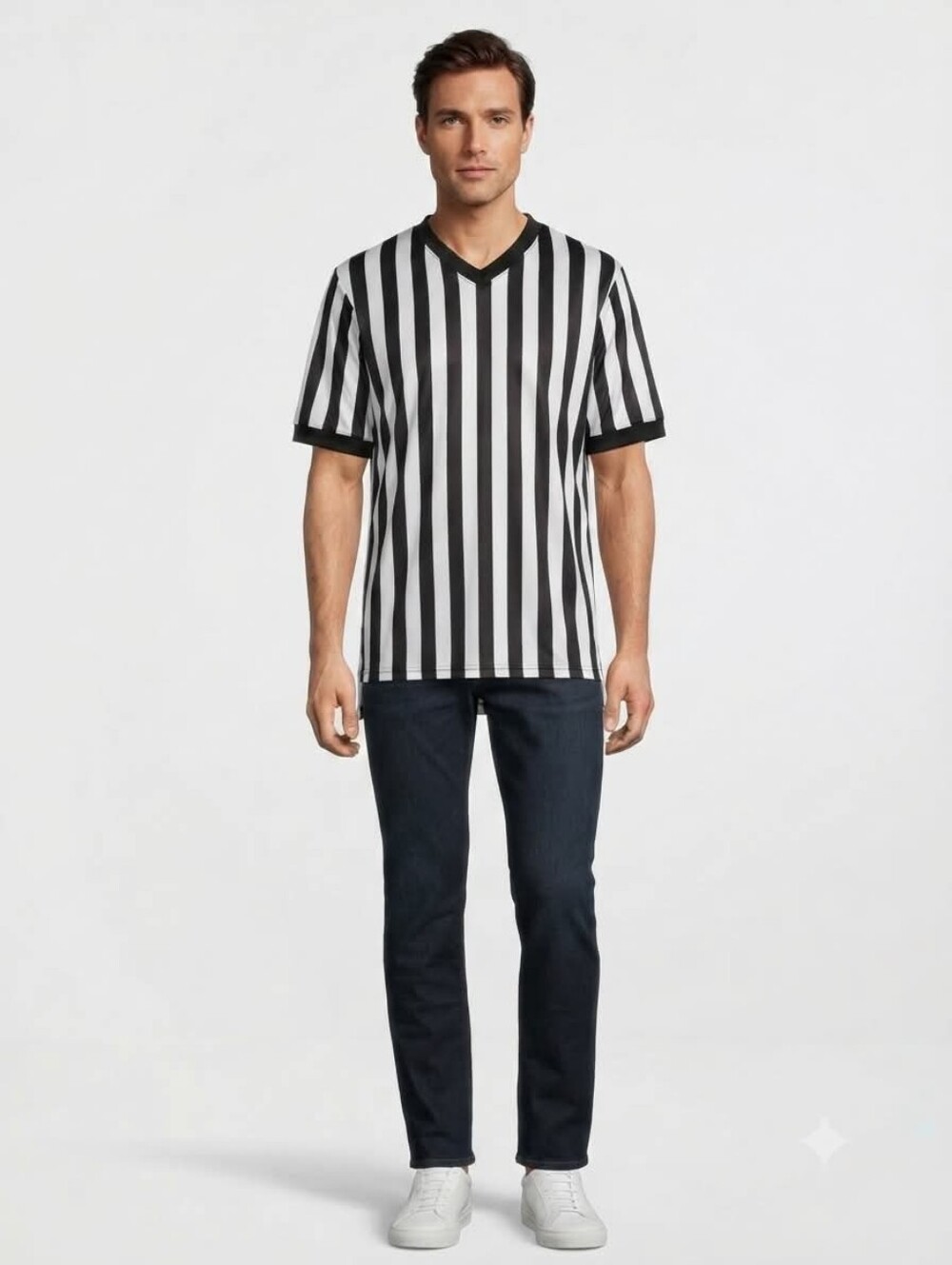🧨🧨Smitty Referee Shirt Size XL Black/White Stripes Size XL